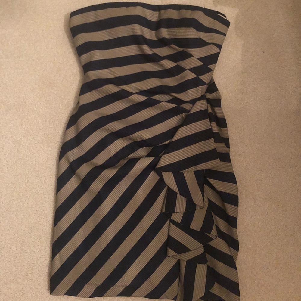 BCBG striped mini dress